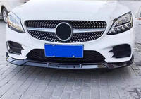 Mercedes C-class W205 2014–2021 Etupuskurin lip-spoileri V2 1234 Upgrade (musta, 2018-2021) kuva 3