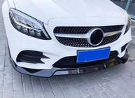 Mercedes C-class W205 2014–2021 Etupuskurin lip-spoileri V2 1234 Upgrade (musta, 2018-2021) kuva 1