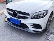 Mercedes C-class W205 2014–2021 Etupuskurin lip-spoileri V2 1234 Upgrade (musta, 2018-2021) kuva 2