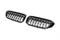 BMW 5-sarja G30/G31 2017–2023 Munuaismaskit Diamond Silver V2 (2017-2020, musta reunus) kuva 3