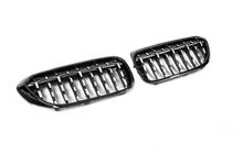 BMW 5-sarja G30/G31 2017–2023 Munuaismaskit Diamond Silver V2 (2017-2020, musta reunus) kuva 4