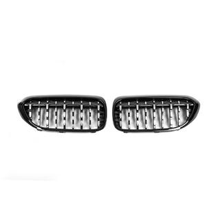 Munuaismaskit Diamond Silver V2 (2017-2020, musta reunus) BMW 5-sarja G30/G31 2017–2023 kuva 2