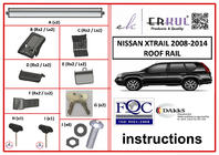 Nissan X-trail T31 2007–2014 Lukittavat taakkapuut integroituihin kattokaiteisiin WingBar V1 (2 kpl) kuva 3