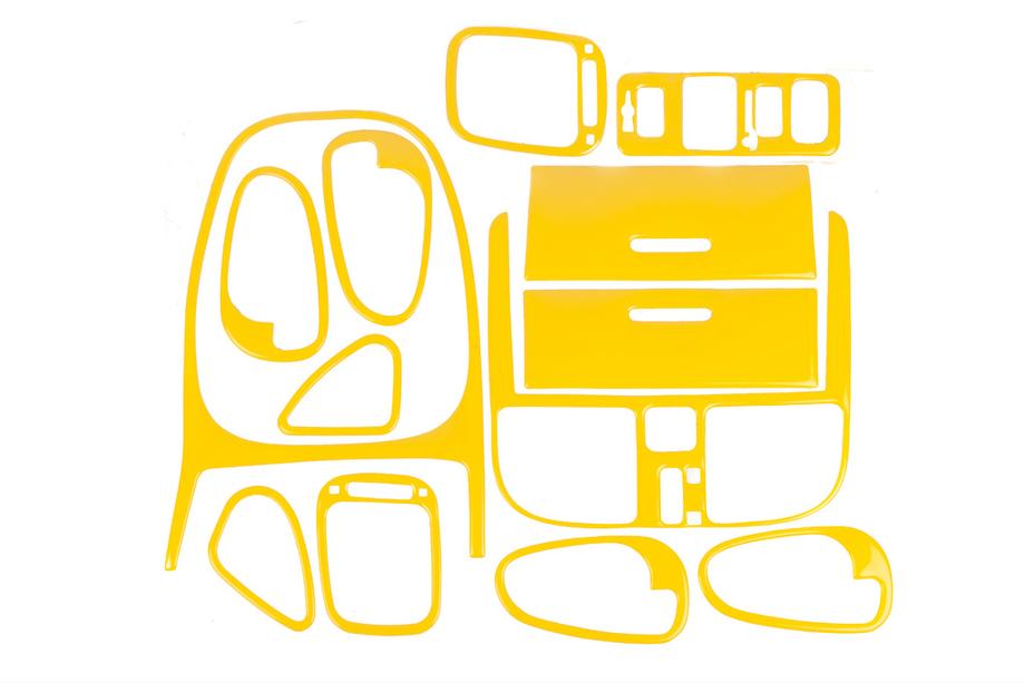Mitsubishi Carisma 1995–2004 Kojelaudan verhoilupaneelit 1999-2003 (keltainen) Image