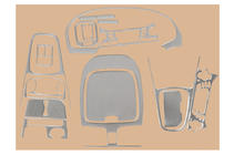 Nissan Almera N16 2000–2006 Kojelaudan koristepaneelit 00-03 (alumiini) kuva 1