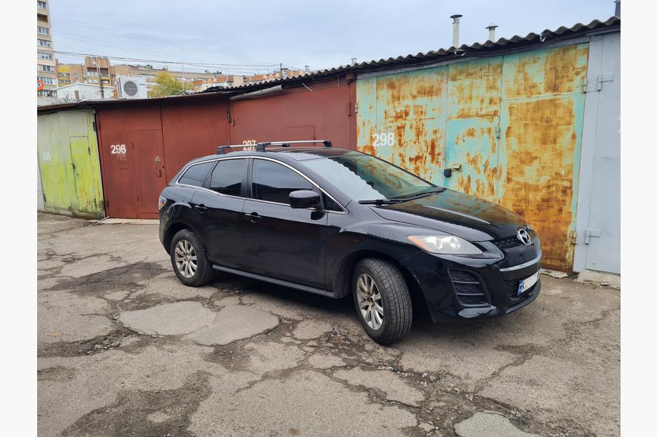 Mazda CX-7 2006–2012 Kattotelineen poikkitangot kiinteisiin kiinnityspisteisiin, lukittavat Wingbar V3 (2 kpl) Mustat Image