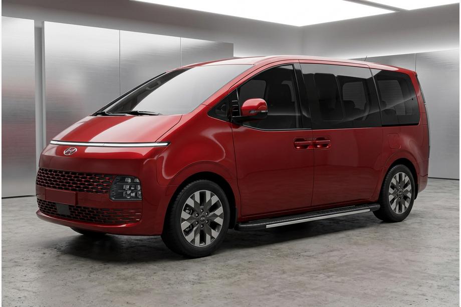 Hyundai Staria 2021– Bosphorus Grey sivuaskelmat (2 kpl, alumiini) Image