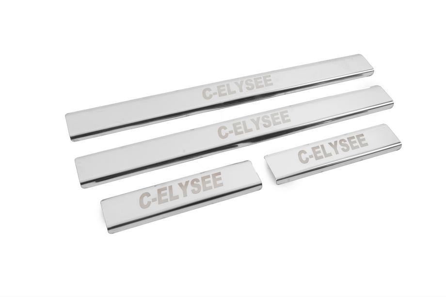 Citroen C-Elysee 2013–2022 Carmos V2 kynnyslistat (4 kpl, ruostumaton teräs) Kuva 3