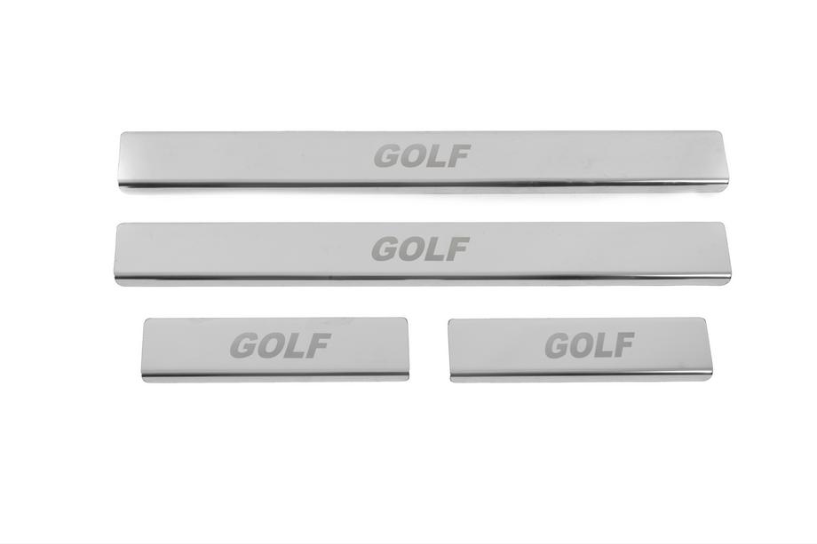 Volkswagen Golf 5 2003–2009 Carmos V2 kynnyslistat (4 kpl, ruostumaton teräs) Kuva 1