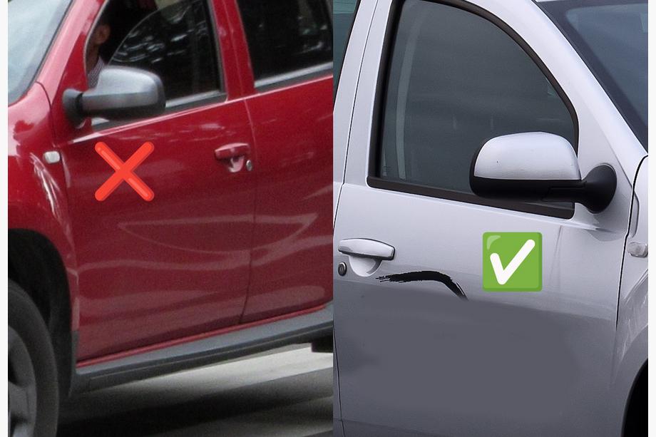 Dacia Duster 2008–2018 Kromatut peilinkuoret, vaihtoehto 1 (2 kpl, ABS) Kuva 5