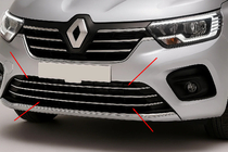 Renault Kangoo/Express 2021– Puskurin säleikön kromilistat (3 kpl, ruostumaton teräs) kuva 1