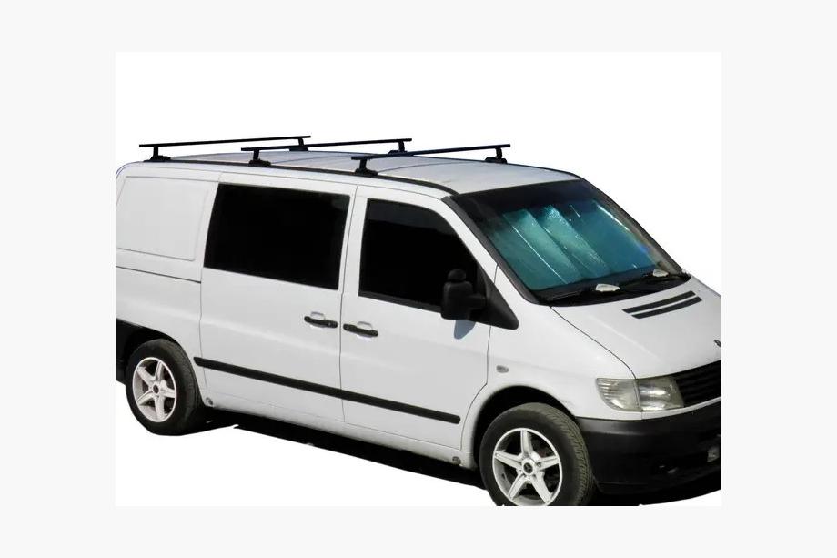 Mercedes Vito W638 1996–2003 Poikkitangot alkuperäisiin kiinnityspisteisiin, mustat Kenguru (3 kpl) Image