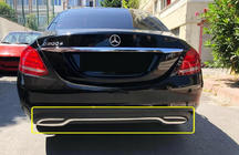 Mercedes C-class W205 2014–2021 Ruostumattomasta teräksestä takapuskurin kulmasuoja V1 kuva 1
