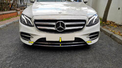 Mercedes E-class W213 2016–2023 Kromilista etupuskuriin 2016-2020 (ruostumaton teräs) kuva 1