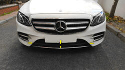 Mercedes E-class W213 2016–2023 Kromilista etupuskuriin 2016-2020 (ruostumaton teräs) kuva 2