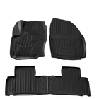 Ford S-Max 2007–2014 Stingray 3D sisätilan lattiamattosarja (OWAL-klipsit) (4 kpl, polyuretaani) kuva 1