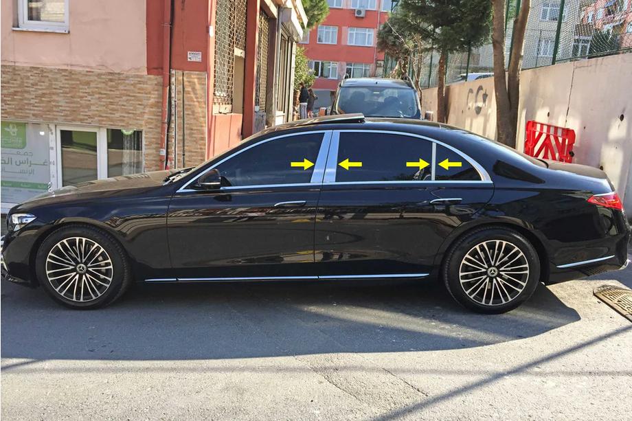 Mercedes S-class W223 2020– Pilarilistat (ruostumaton teräs) Image